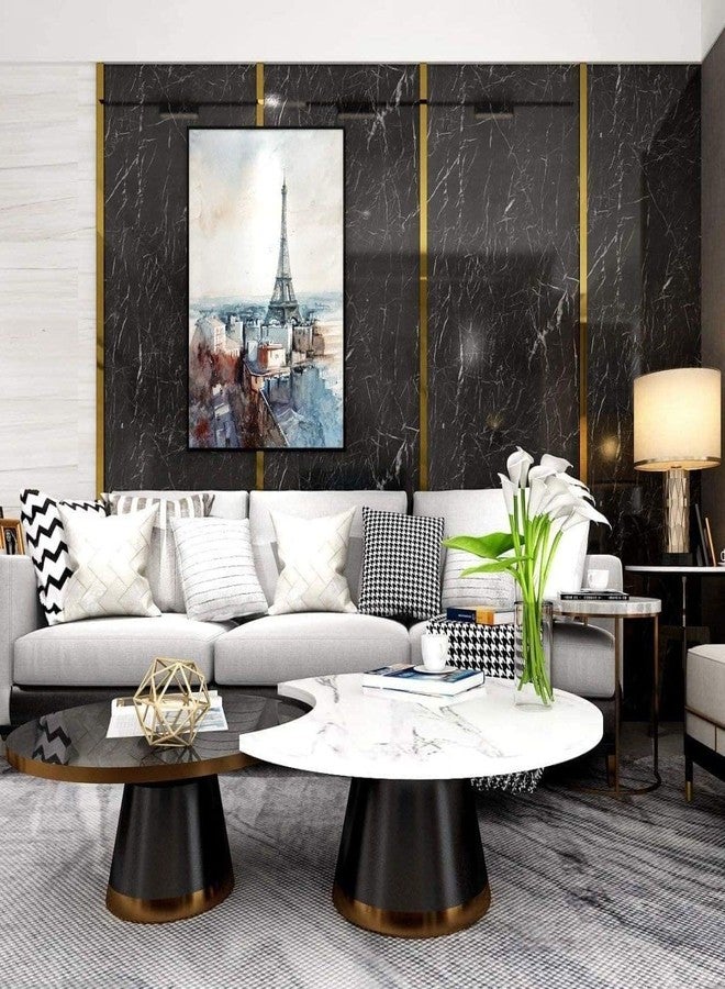 Quebers Kitchen Oil Proof Black Marble Wall Paper 200cm x 60cm CM Peel and Stick Countertops Waterproof, Anti-Mold,Self-Adhesive Wall Sticker Backsplash Marble Wall Paper (1) - Image 2